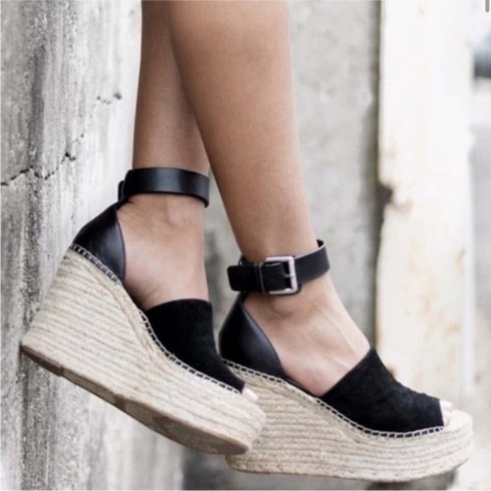 Marc Fisher Alita Platform Wedge Espadrille Sandal NIB Size 9.5